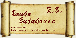 Ranko Bujaković vizit kartica